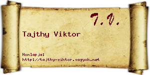 Tajthy Viktor névjegykártya